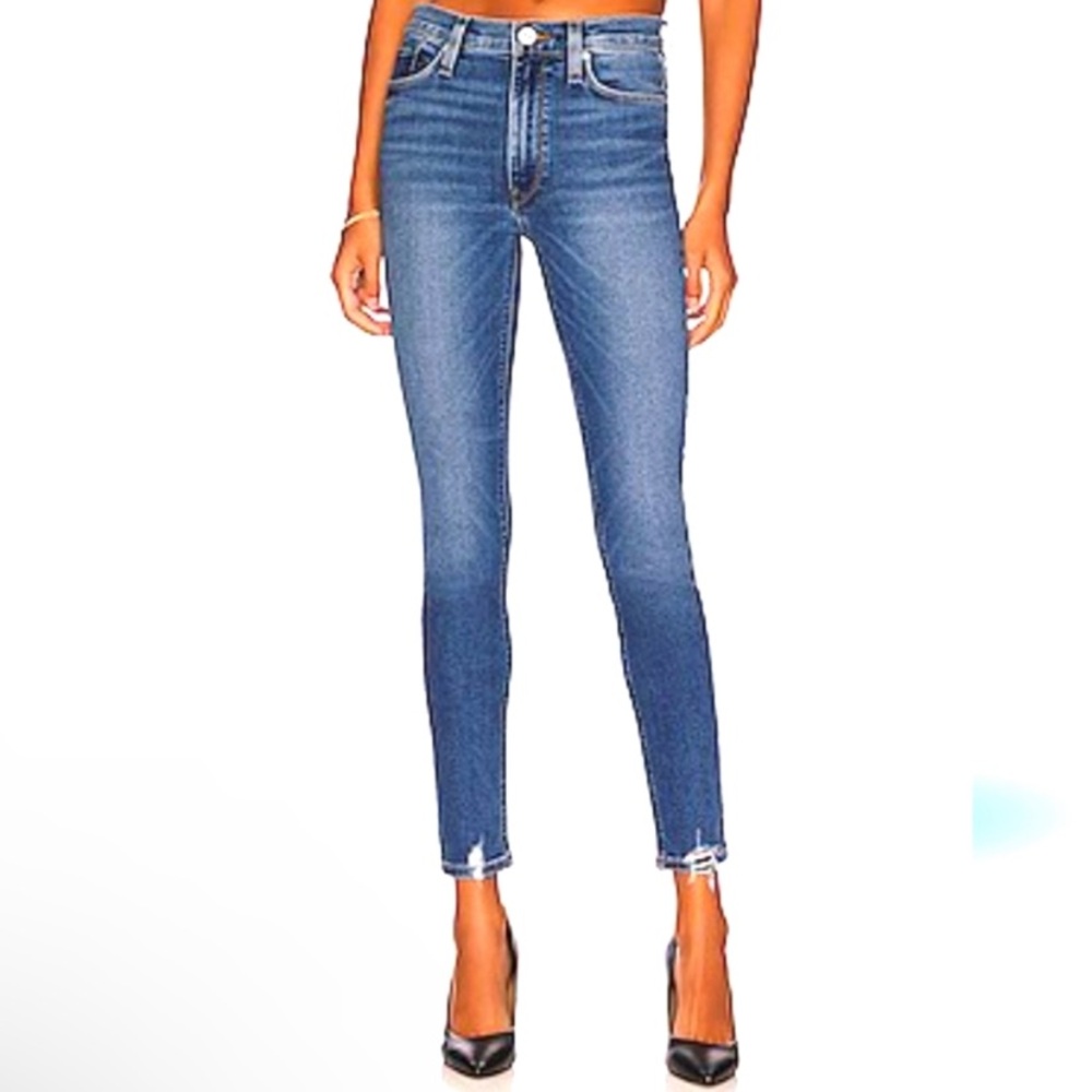 💎 FRAME DENIM Blue Distressed Ankle Skinny Leg Jeans Size 25, NWOT
